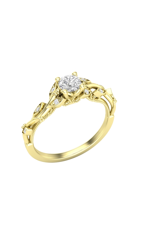 Women's Epic Diamond Semi-Mount 1/20 CTW Round Shape Cubic Zirconia in 14K Yellow Gold