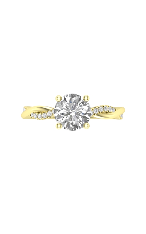 Women's Epic Diamond Semi-Mount Round Cubic Zirconia Center 1/6 CTW in 14K Yellow Gold