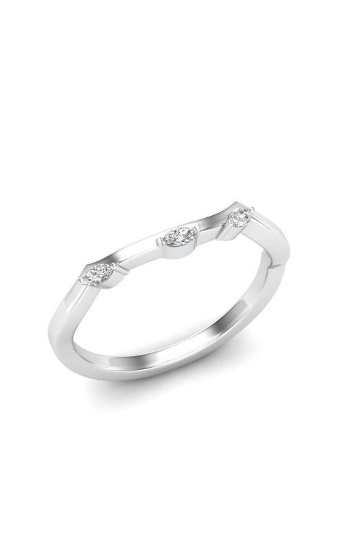 Only You Women's Diamond Anniversary Ring 3 Marquise Diamonds 1/7 CTW in 14K White Gold