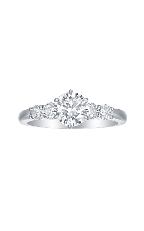 Flashpoint Created Diamond Women's Engagement Ring 1 ct. Round Center 1 3/8 CTW in 14K White Gold