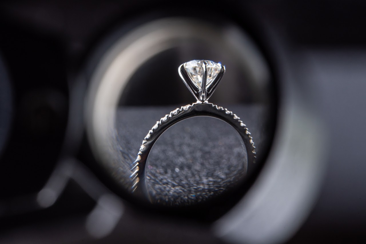 Salt & Pepper Diamond Custom Engagement Ring with Diamond Jacket – Kimiya